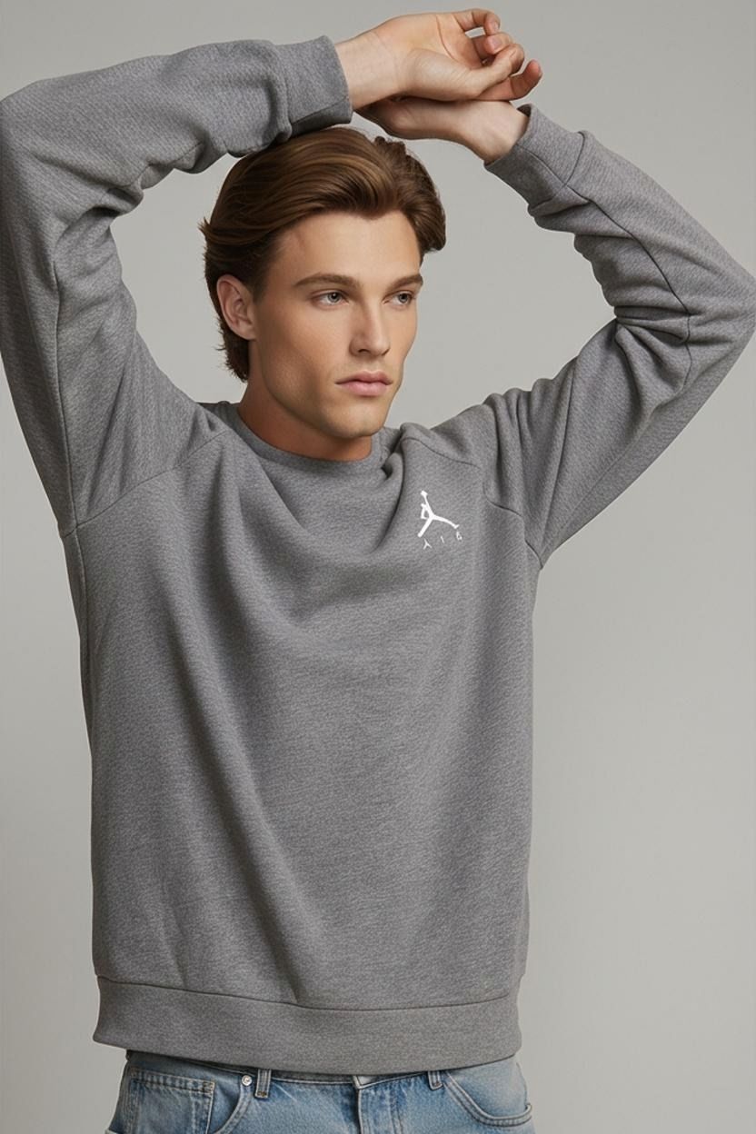 Air Jordan Grey Crewneck Sweatshirt - Size S