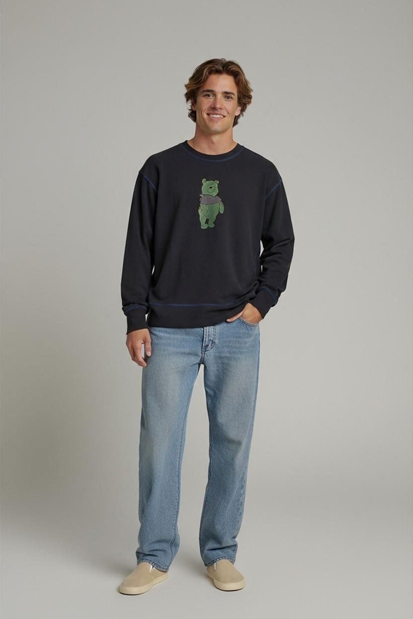 Disney Store Black Sweatshirt with Yoda Character - Size XXL