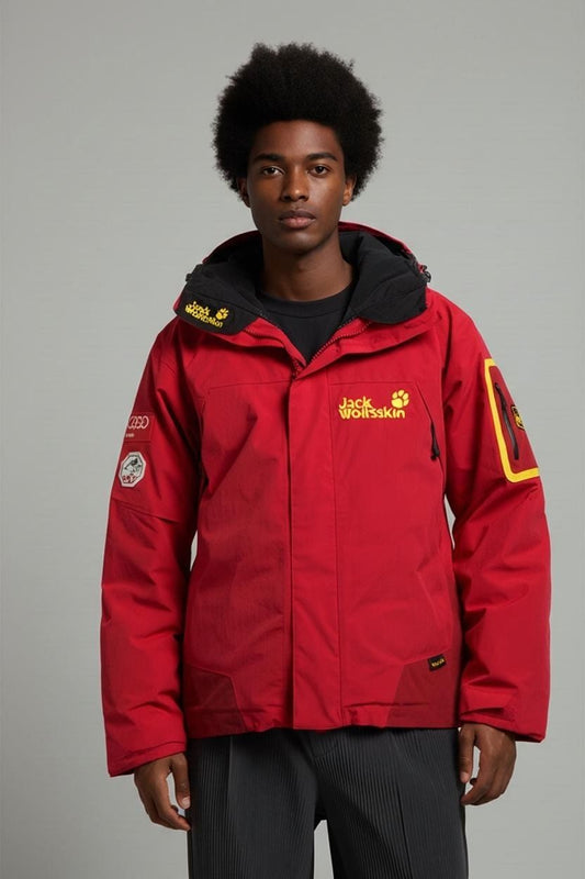 Jack Wolfskin Austria Power Team Red Windbreaker Jacket - Size M