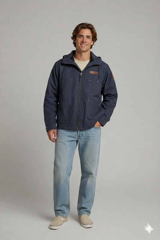 Columbia Sportswear Navy Windbreaker Jacket - Size XL