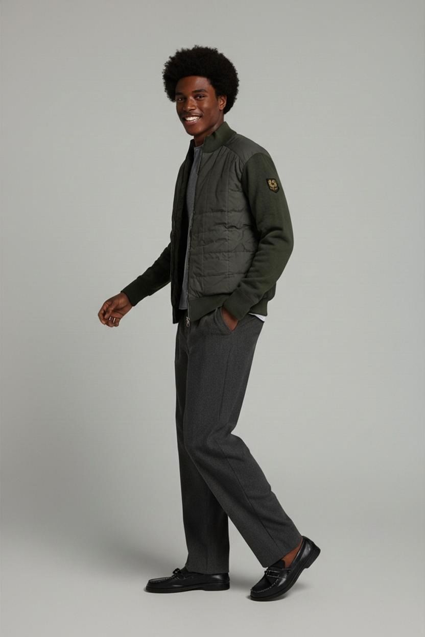 Belstaff Green Bomber Jacket - Size M - Made in England
