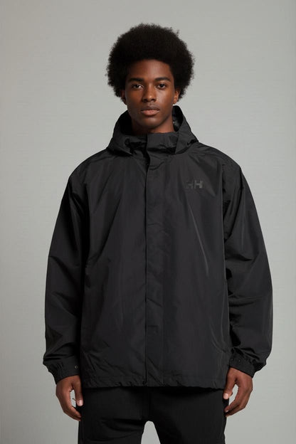 Helly Hansen Black Windbreaker Jacket - Size 3XL
