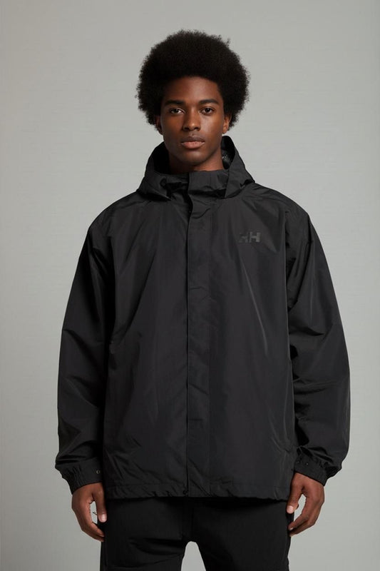 Helly Hansen Black Windbreaker Jacket - Size 3XL