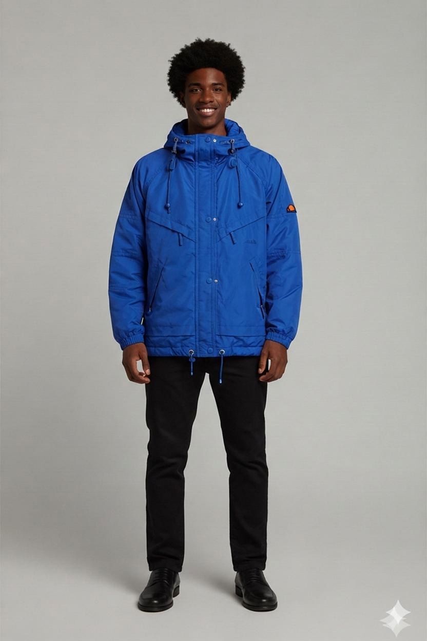 Ellesse Blue Windbreaker Jacket - Size 44