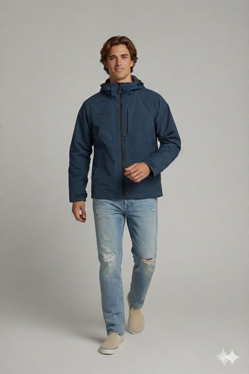 Mammut Blue Windbreaker Jacket - Size XS