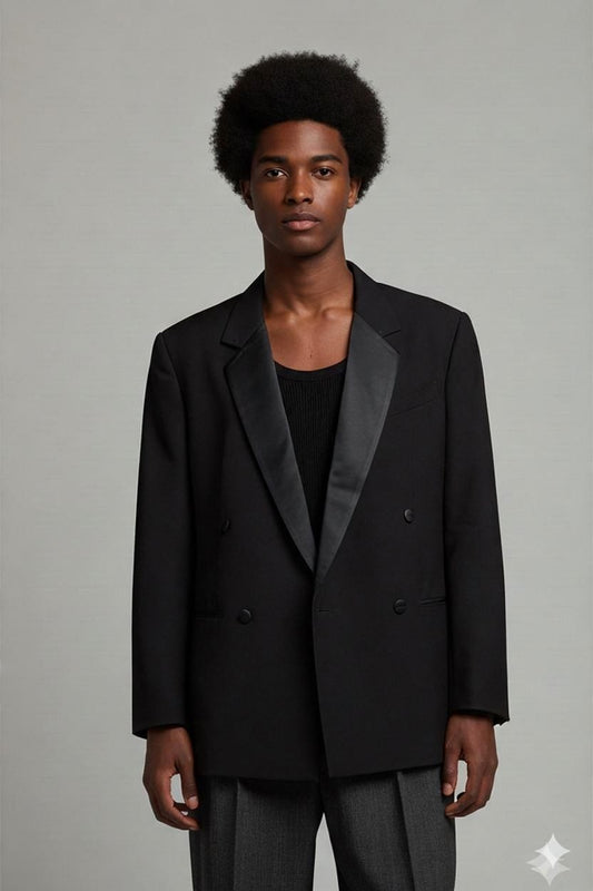 Bogner Black Formal Blazer with Satin Lapel