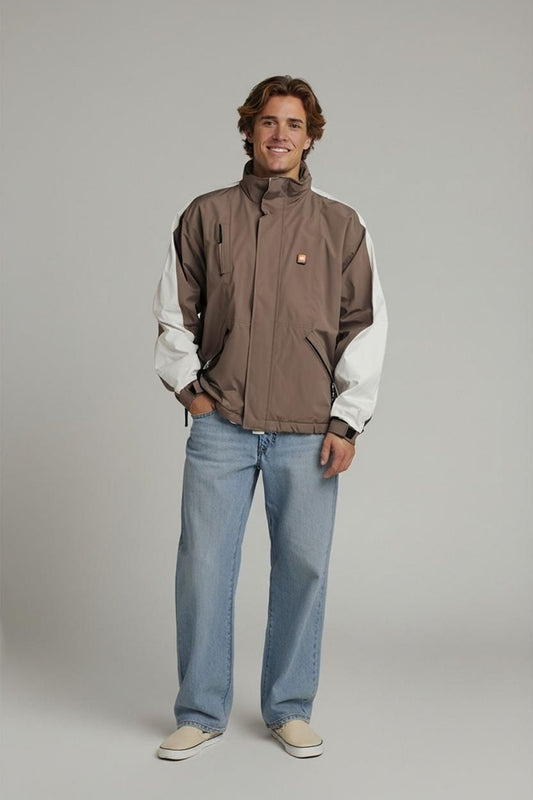 Le Frog Casual USA Jackets Two-Tone Windbreaker - Size XXL