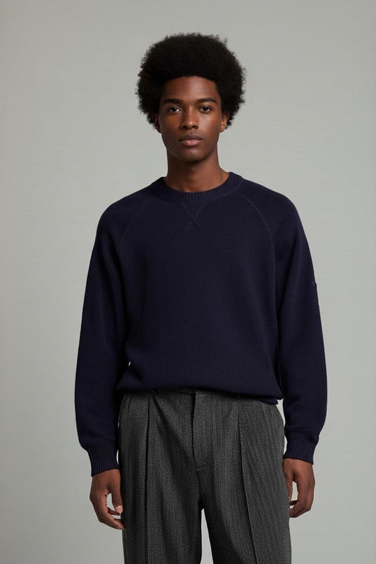 Ocean Sport Navy/Purple Crew Neck Sweater - Size M