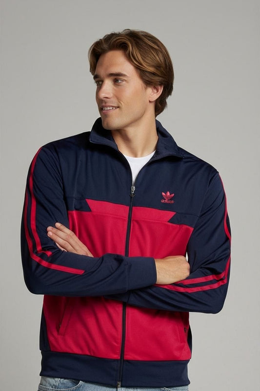 Adidas Vintage Track Jacket - Navy/Red - Size XL