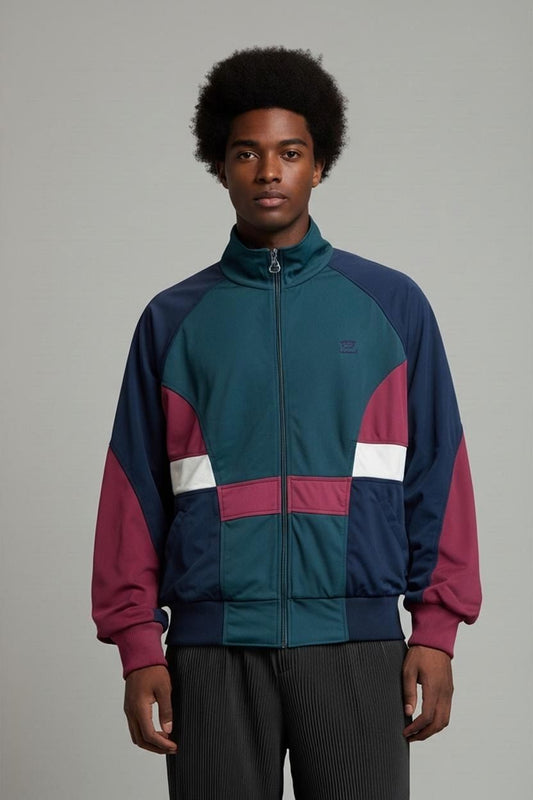 Vintage Tacchini Color Block Windbreaker Jacket - Size L