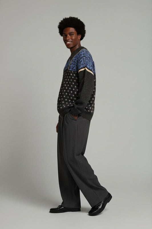 ESPRIT Patterned Wool Sweater - Size 42