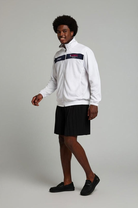 Asics Team Line Tennis Jacket - White/Navy