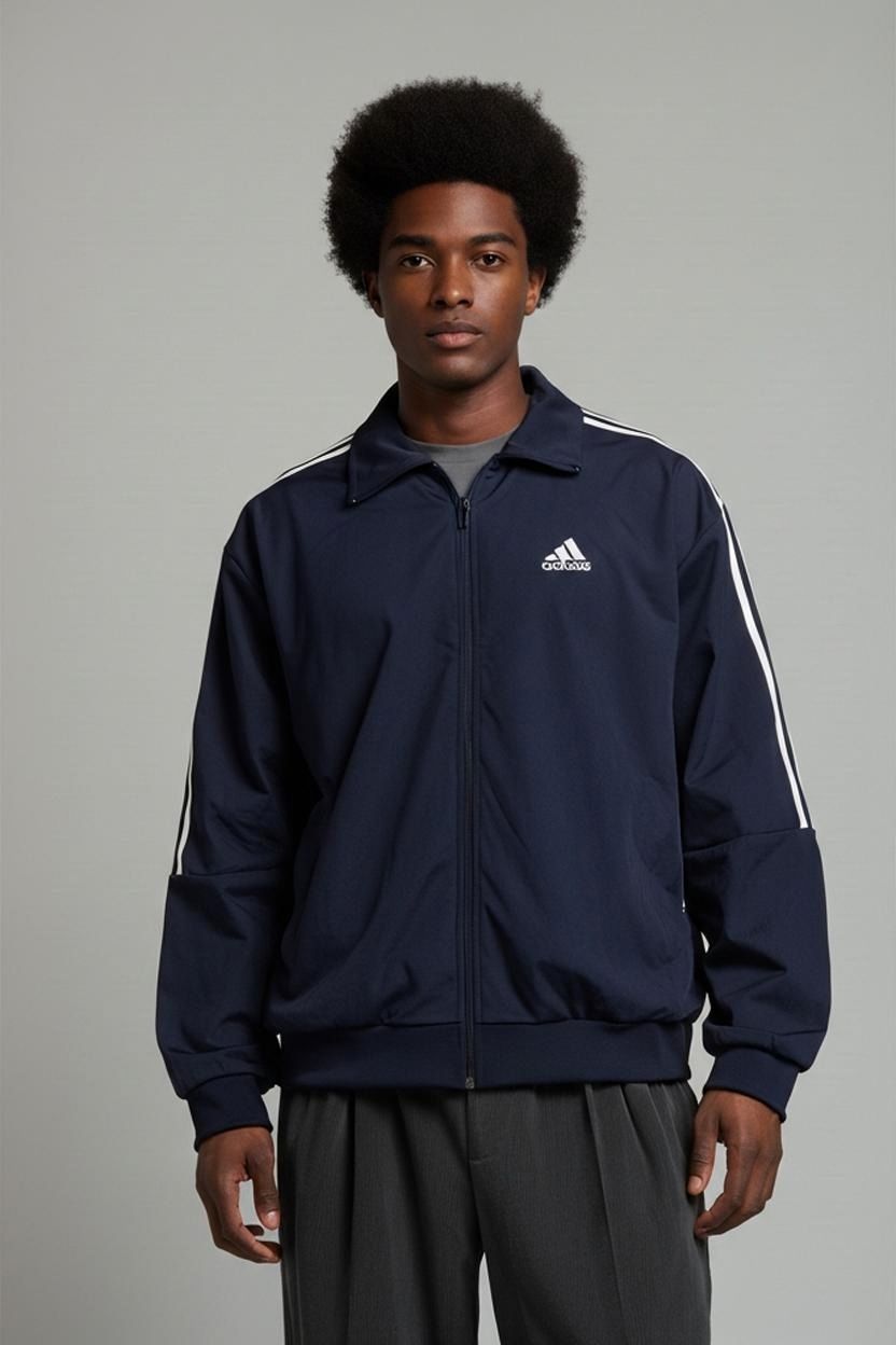 Adidas Navy Track Jacket - Size L