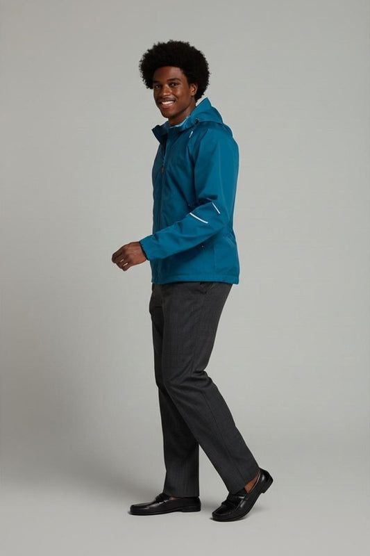 Asics Teal Blue Windbreaker Jacket - Size M