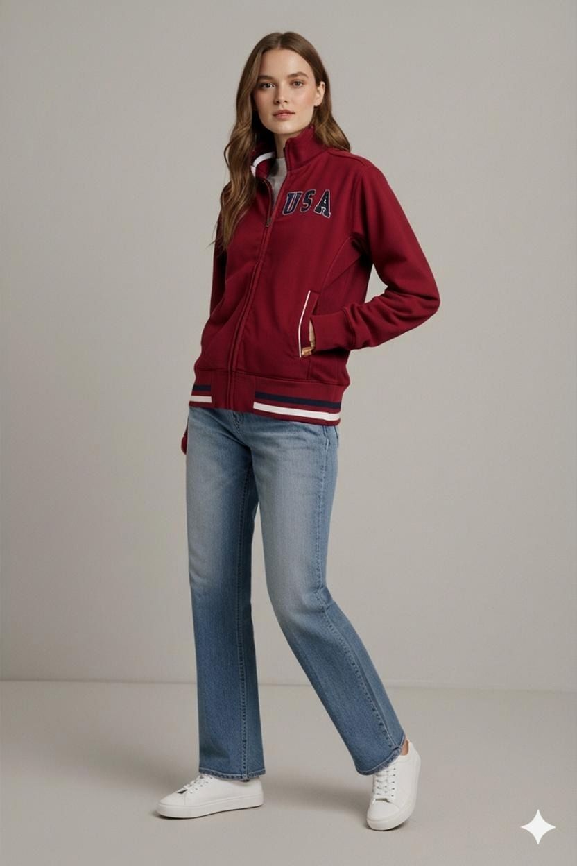 Vintage Champion USA Red Zip-Up Jacket - Original 1919 Label