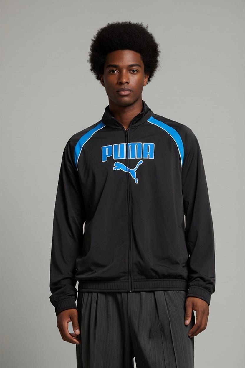 PUMA Black & Blue Zip-Up Track Jacket - Size XL
