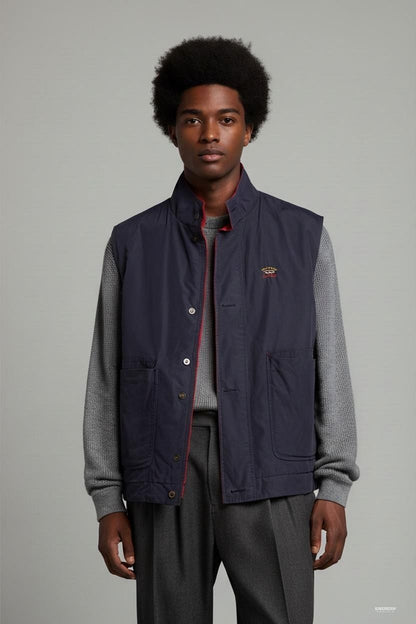 Paul & Shark Sleeveless Blue Windbreaker Vest