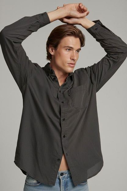 Levi's Grey Button-Down Shirt
