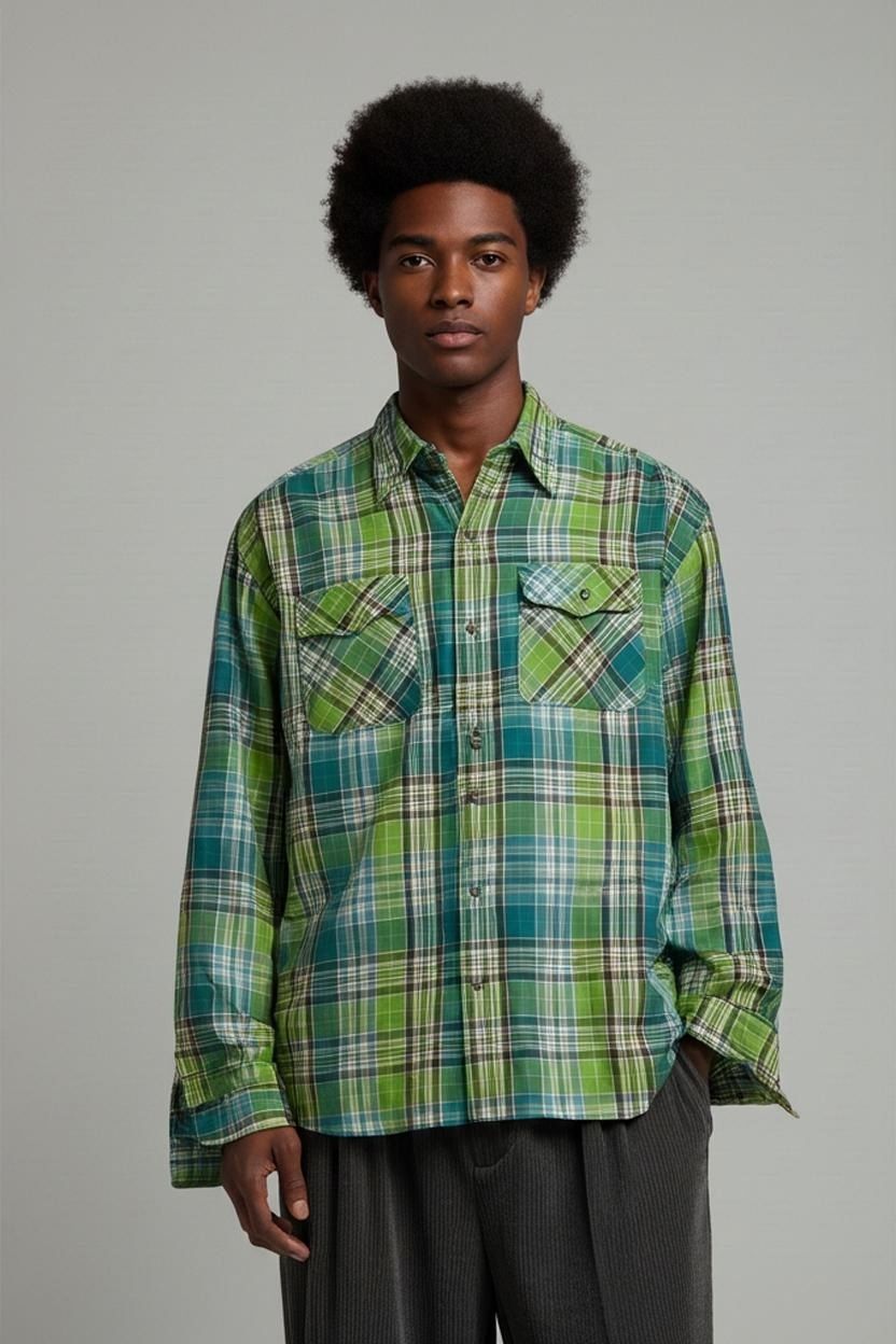 Levi's Green & Blue Plaid Button-Down Shirt - Size XL