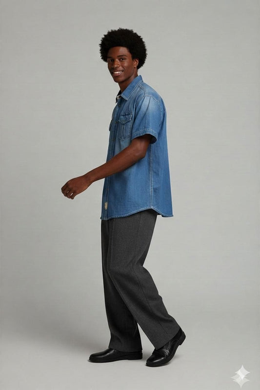 Lee Cooper Denim Button-Down Shirt - Size S - Since 1908