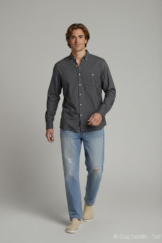 Nike SB Button-Down Shirt - Grey - Size XL