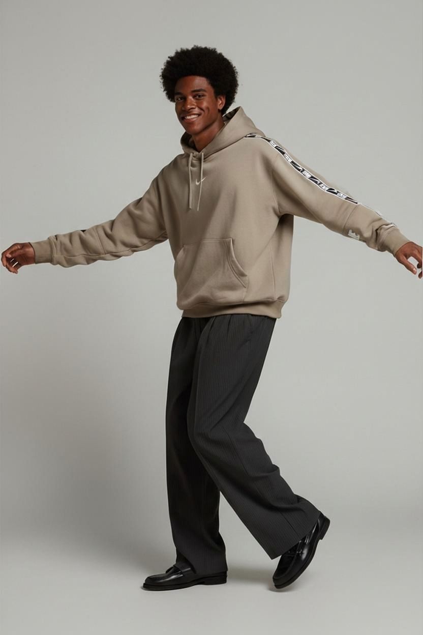 Nike Standard Fit Beige Bomber Jacket - Size S