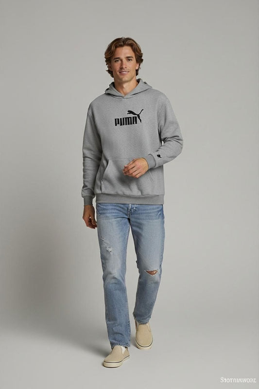 PUMA Grey Crew Neck Sweatshirt - Size L