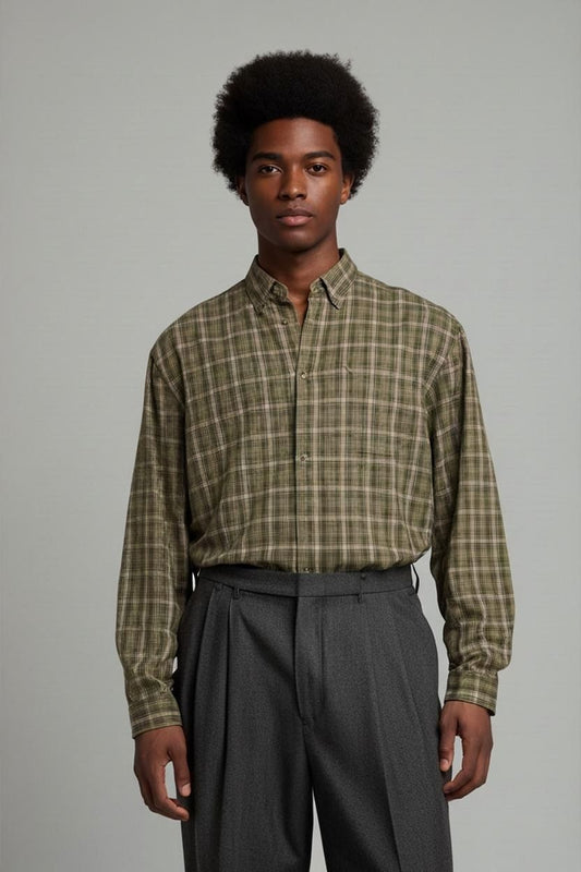 Columbia Sportswear Green Plaid Button-Down Shirt - Size XL