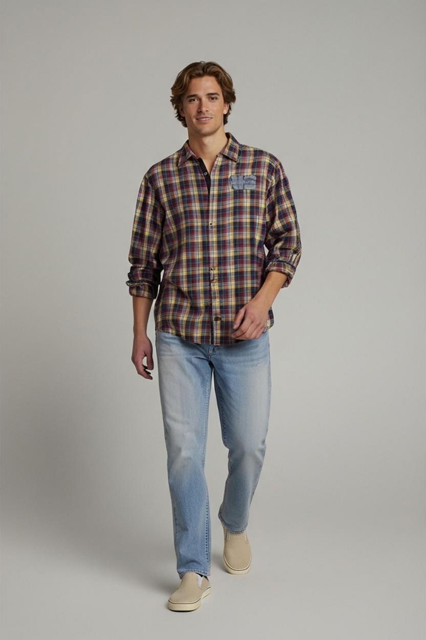 Napapijri Plaid Button-Down Shirt - Colorful Flannel