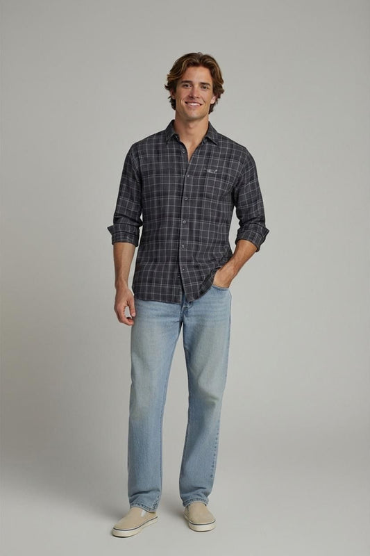 Jack Wolfskin Outdoor Plaid Button-Down Shirt