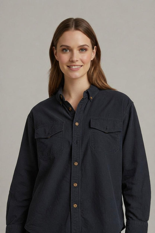 Woolrich Navy Button-Down Shirt - The Original Constructor
