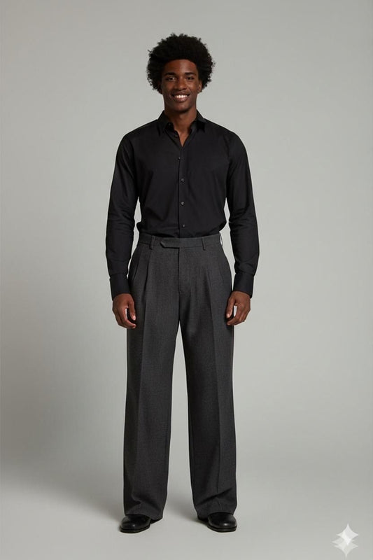 Oliver Comp Black Button-Down Shirt with Graphic Design - Size M