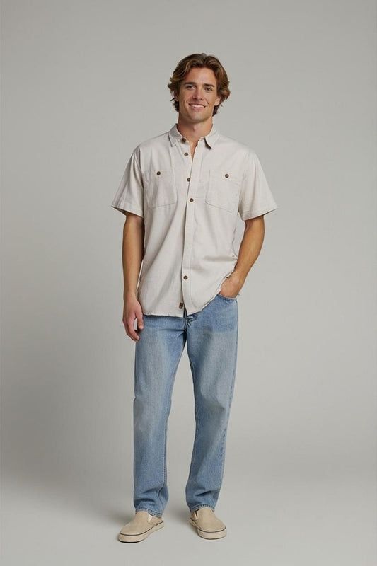 Patagonia Short Sleeve Button-Down Shirt - Light Check Pattern