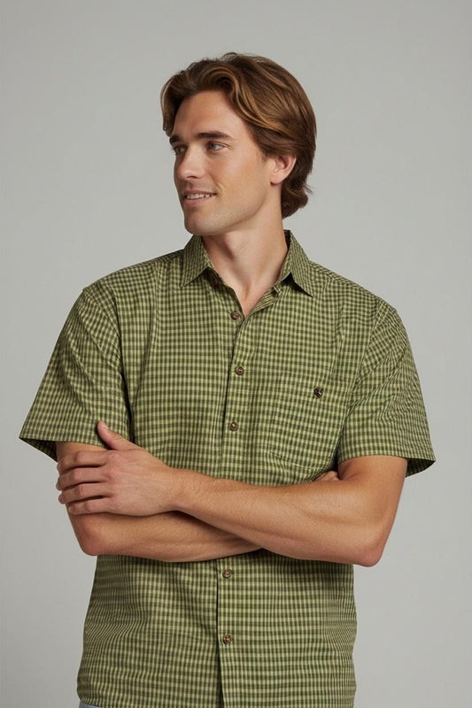 Patagonia Green Checkered Button-Down Shirt - Size S