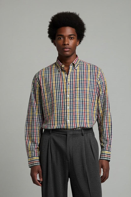 Paul & Shark Yachting Multicolored Check Button-Down Shirt - Size 42