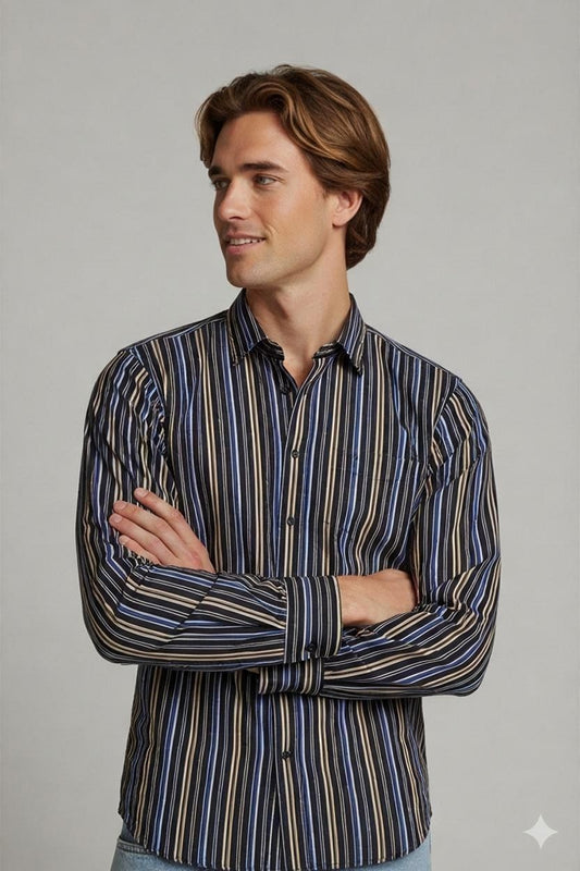 Paul & Shark Striped Button-Down Shirt - Size 33