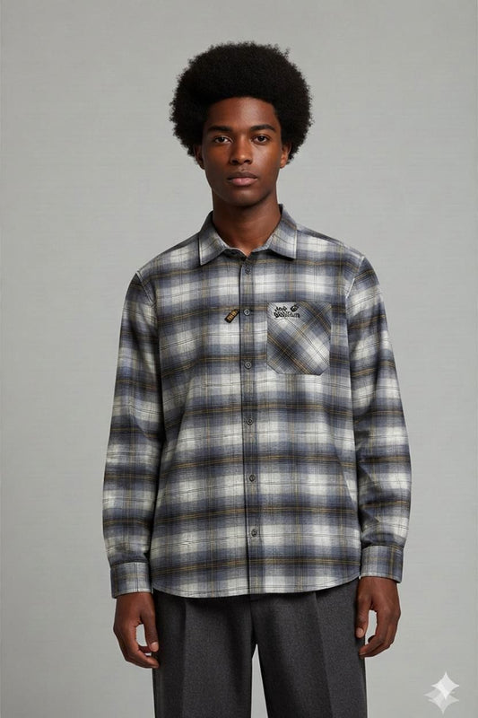 Jack Wolfskin Plaid Button-Down Shirt - Size S