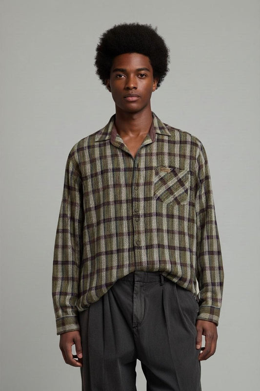 Vintage Marlboro Classics Plaid Button-Down Shirt - Size XL