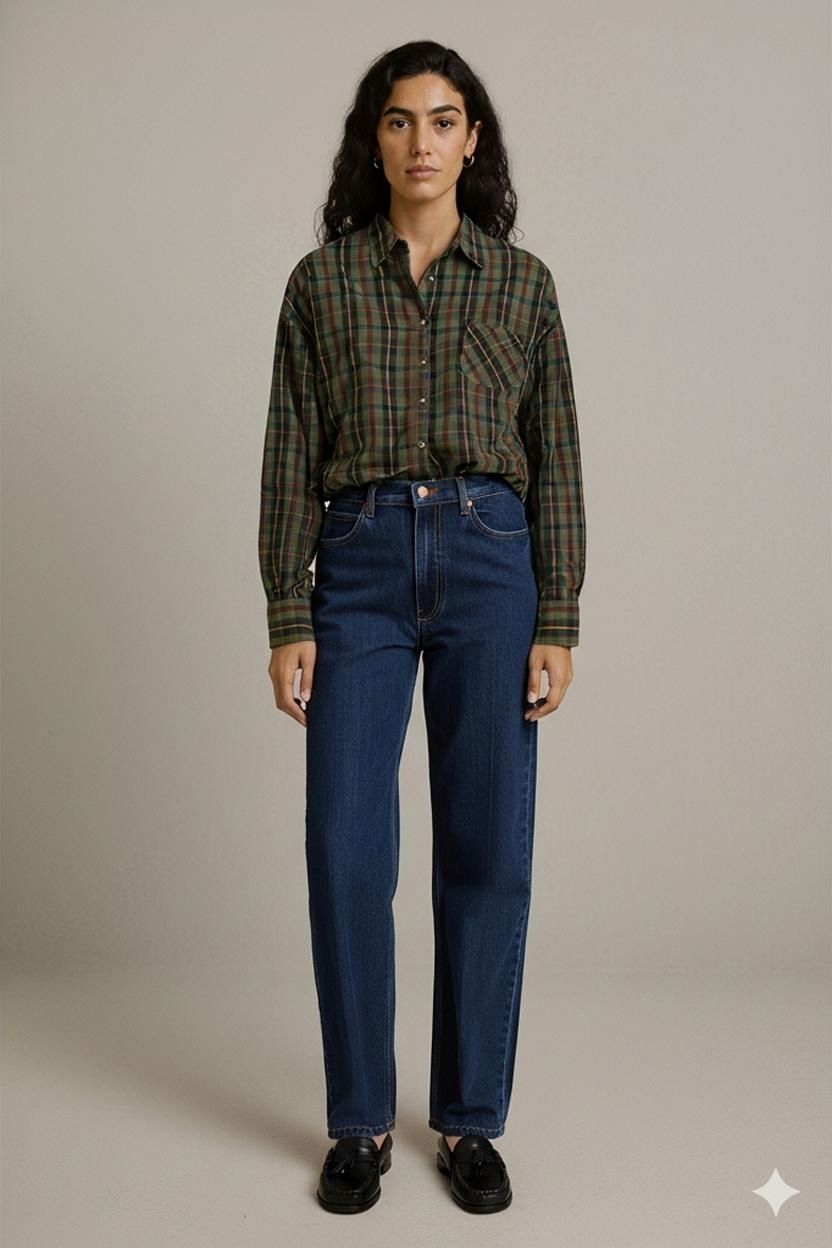 Vintage Levi Strauss & Co. Plaid Flannel Button-Down Shirt