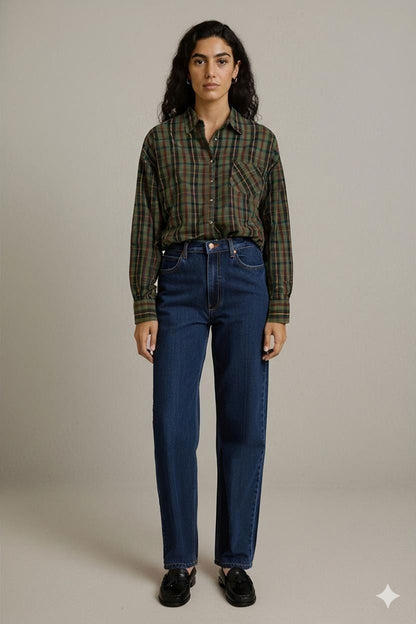 Vintage Levi Strauss & Co. Plaid Flannel Button-Down Shirt