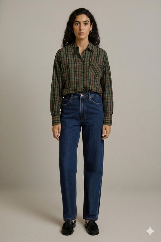 Vintage Levi Strauss & Co. Plaid Flannel Button-Down Shirt
