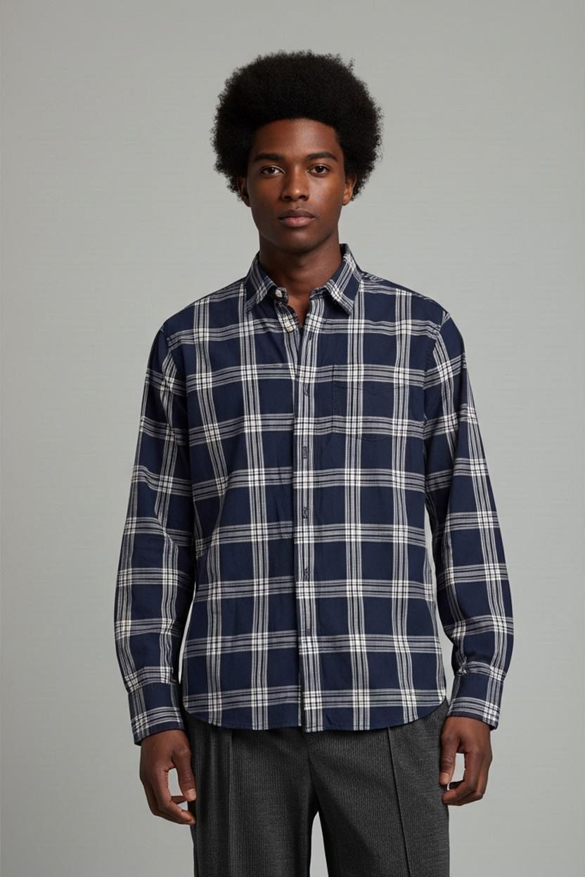 Woolrich Men's Blue Plaid Button-Down Shirt - Size XS
