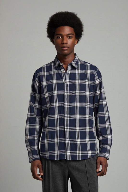 Woolrich Men's Blue Plaid Button-Down Shirt - Size XS
