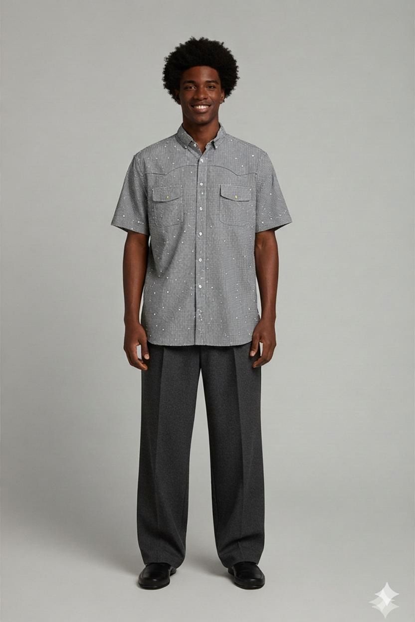 Diesel Men's Checkered Button-Down Shirt - Size XL