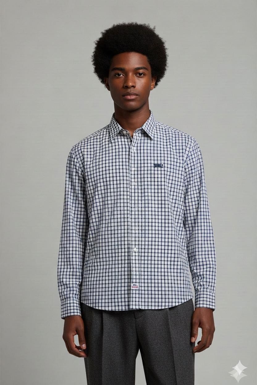 Lonsdale London Button-Down Checkered Shirt