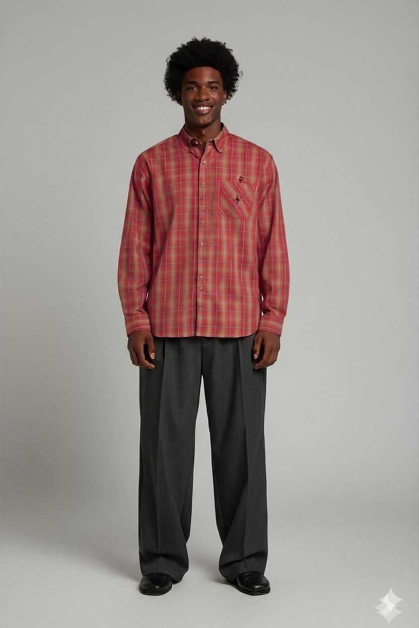 Marlboro Classics Red Plaid Button-Down Shirt - Size XXL