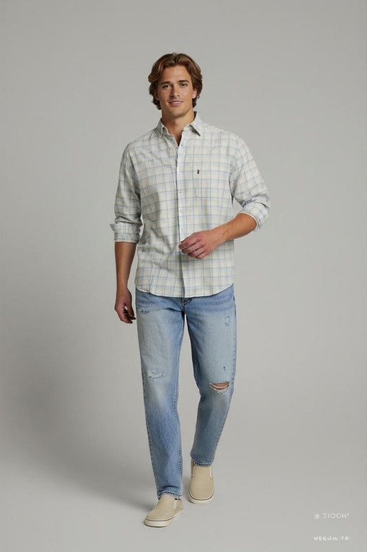 Marlboro Classics Checkered Button-Down Shirt - Size Large