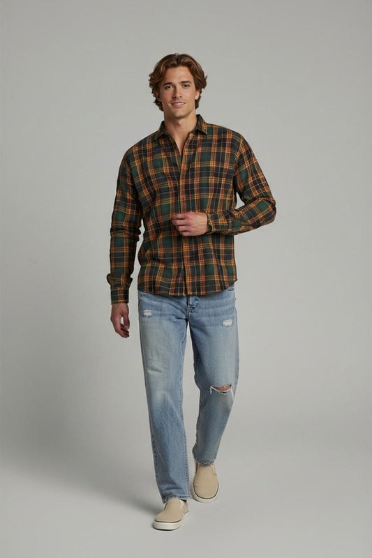 Timberland Plaid Button-Down Shirt - Size XL