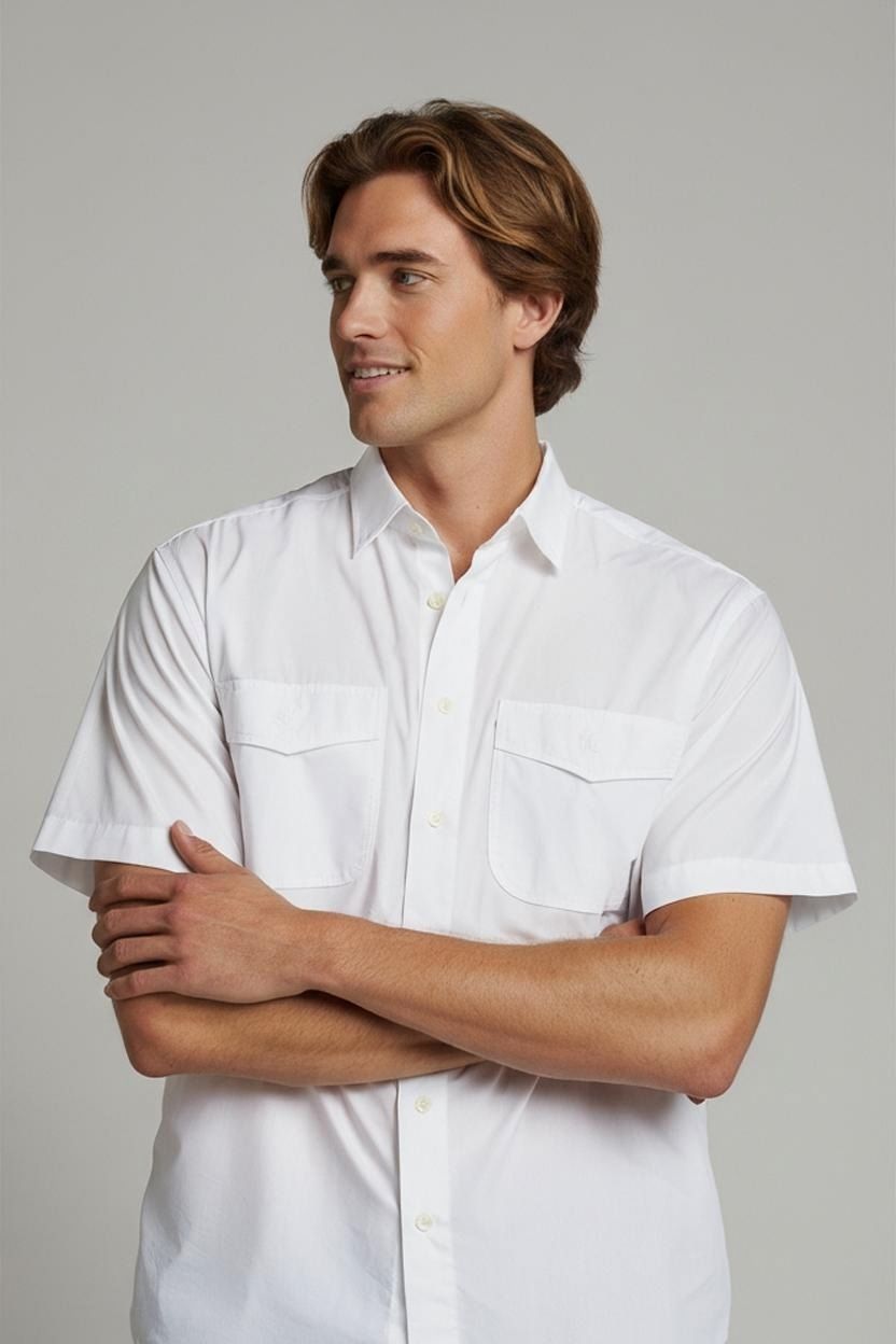 Levi's White Button-Down Shirt - Size L
