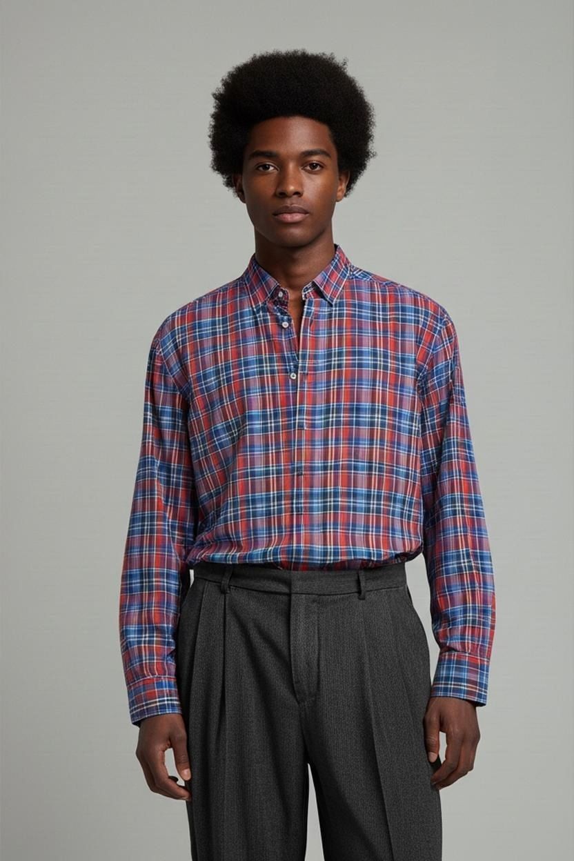 BOSS Hugo Boss Plaid Button-Down Shirt - Size 2XL